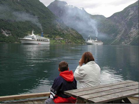 die Passagiere werden "angelandet"